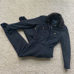FOR @Sharethetrends ONLY. Women’s Bogner Ski Suit Snow Suit Black Faux Fur so 6